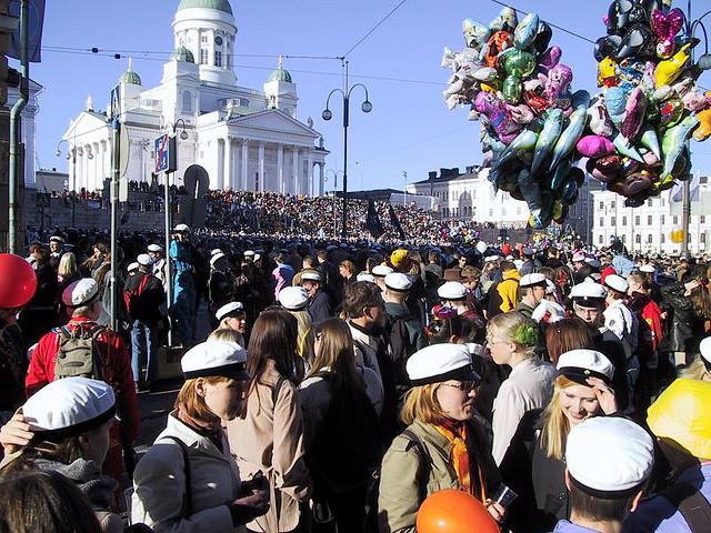 Vappu Helsinkiben (Fotó:John Cullen, tunturisusi.com)