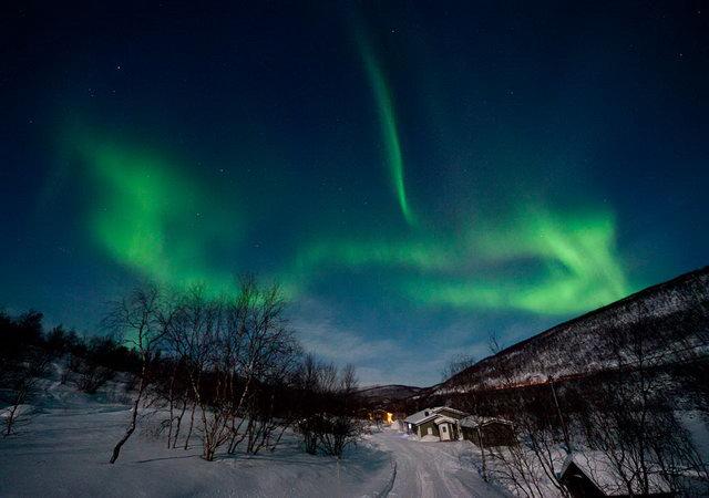 Az északi fény, a revontuli (Fotó: holidayvillagevalle.fi)